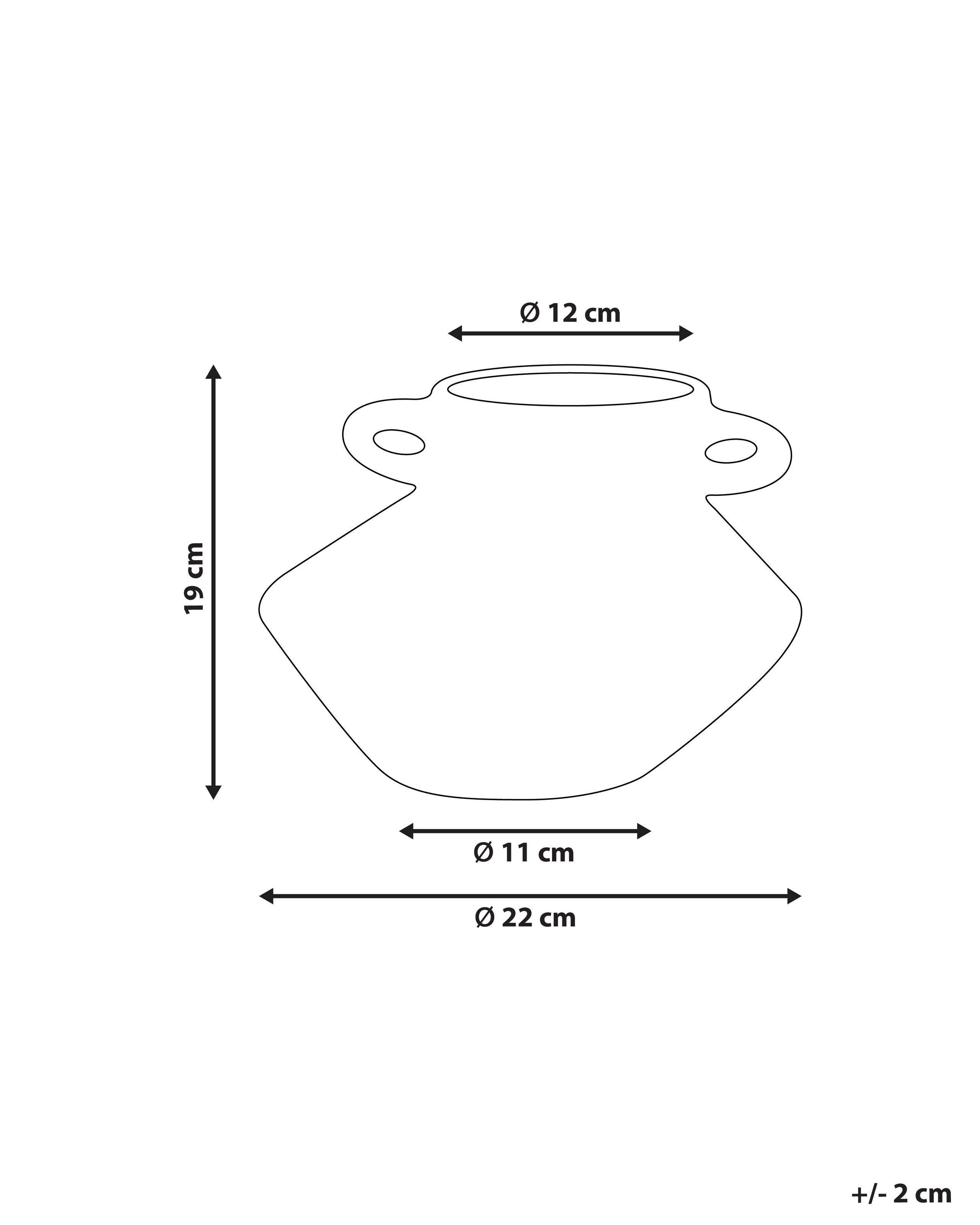 Beliani Blumenvase aus Steinzeug Modern ALOSIDAE