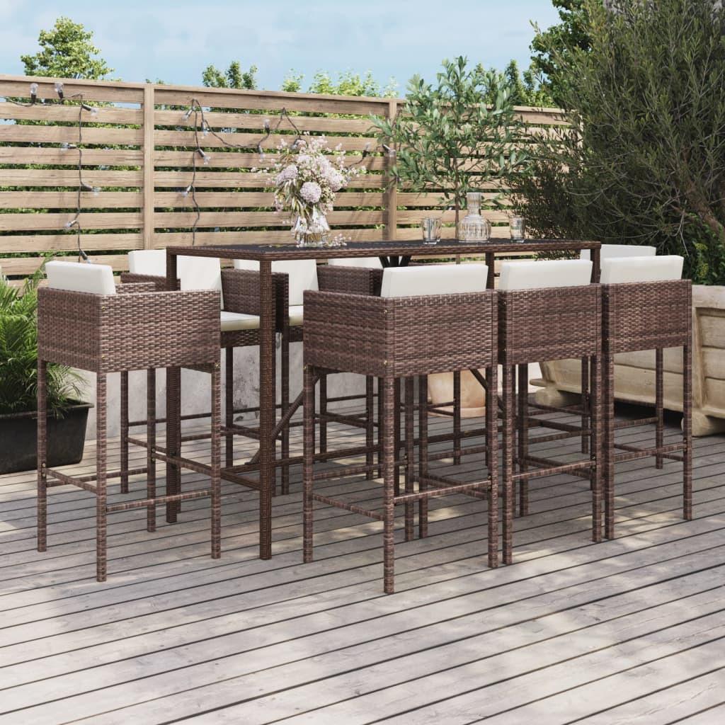 VidaXL Gartenbar set poly-rattan
