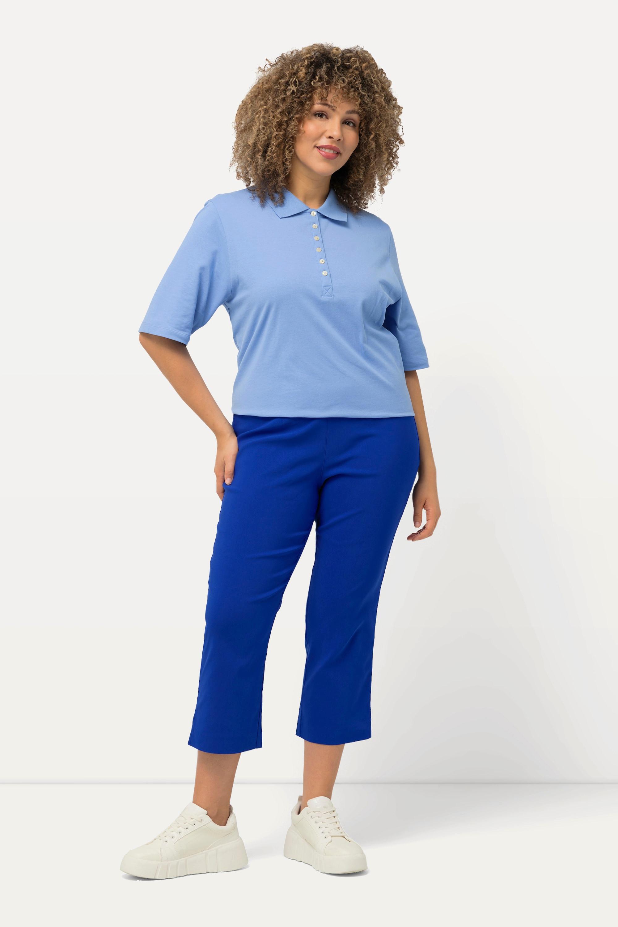 Ulla Popken Bengalinhose wadenlang mit Elastikbund
