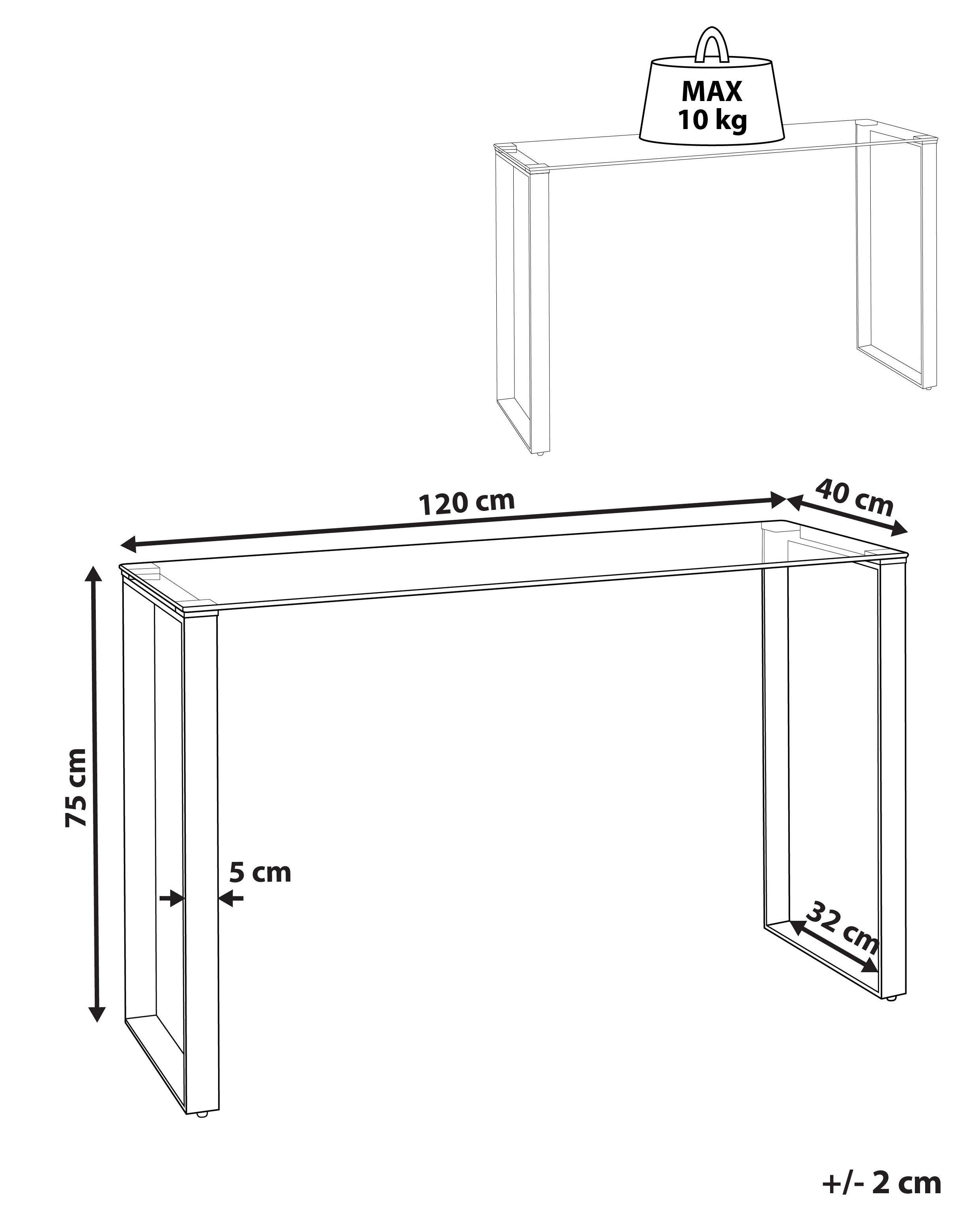 Beliani Konsolentisch aus Sicherheitsglas Glamourös TILON