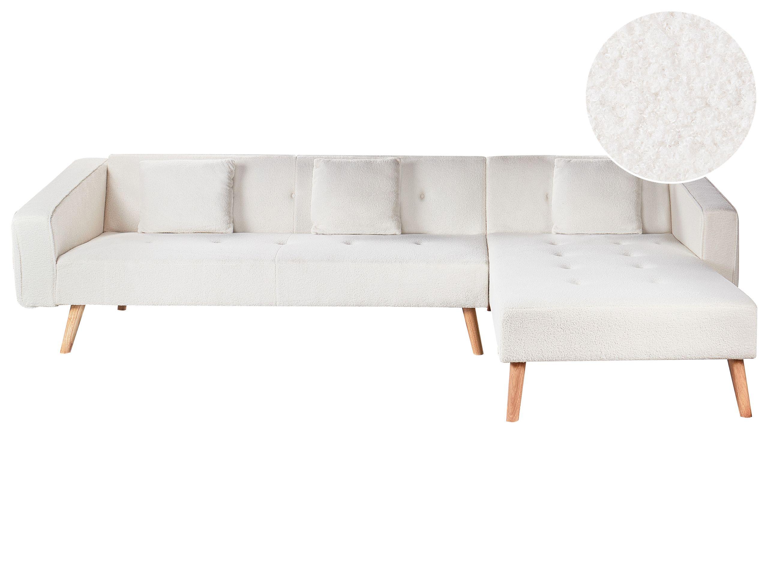 Beliani Ecksofa aus Bouclé Retro VADSO