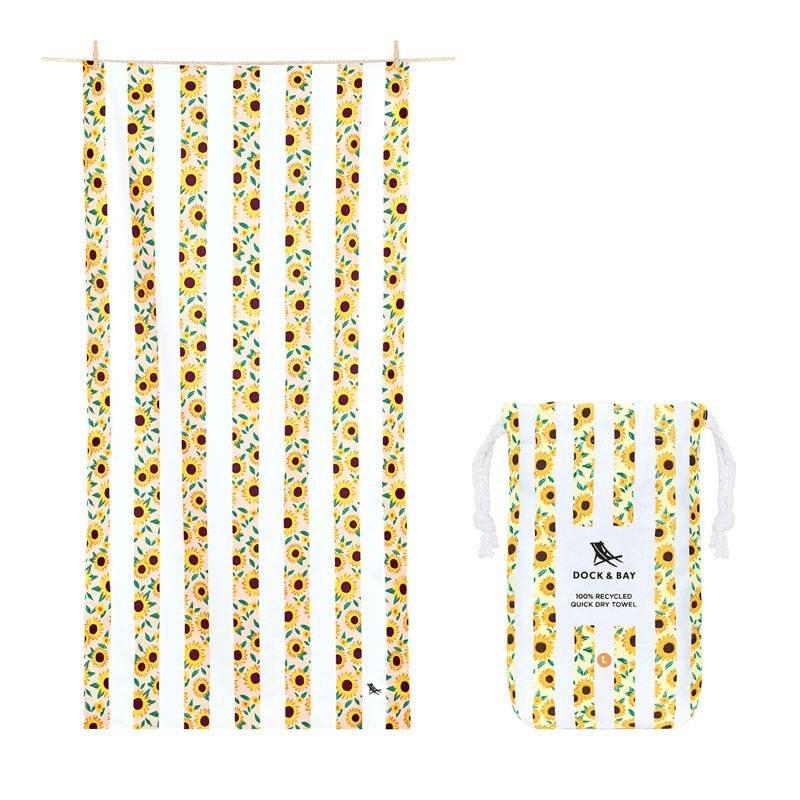 Dock&Bay Towel FLOWER POWER L Sunny Sunflower