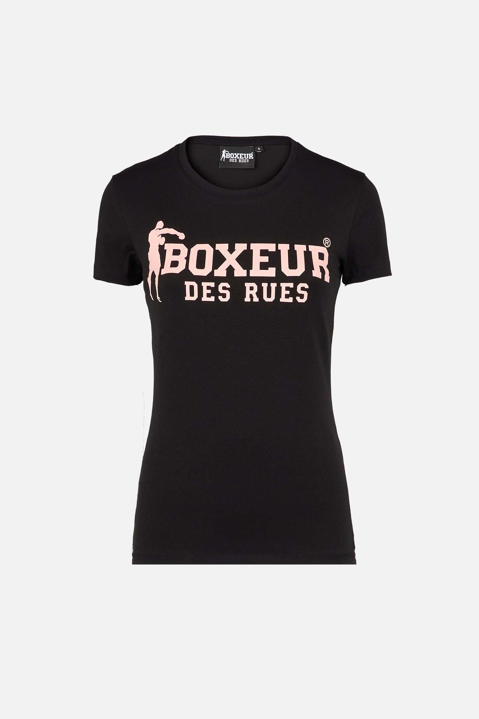 BOXEUR DES RUES Basic T-Shirt mit Frontlogo