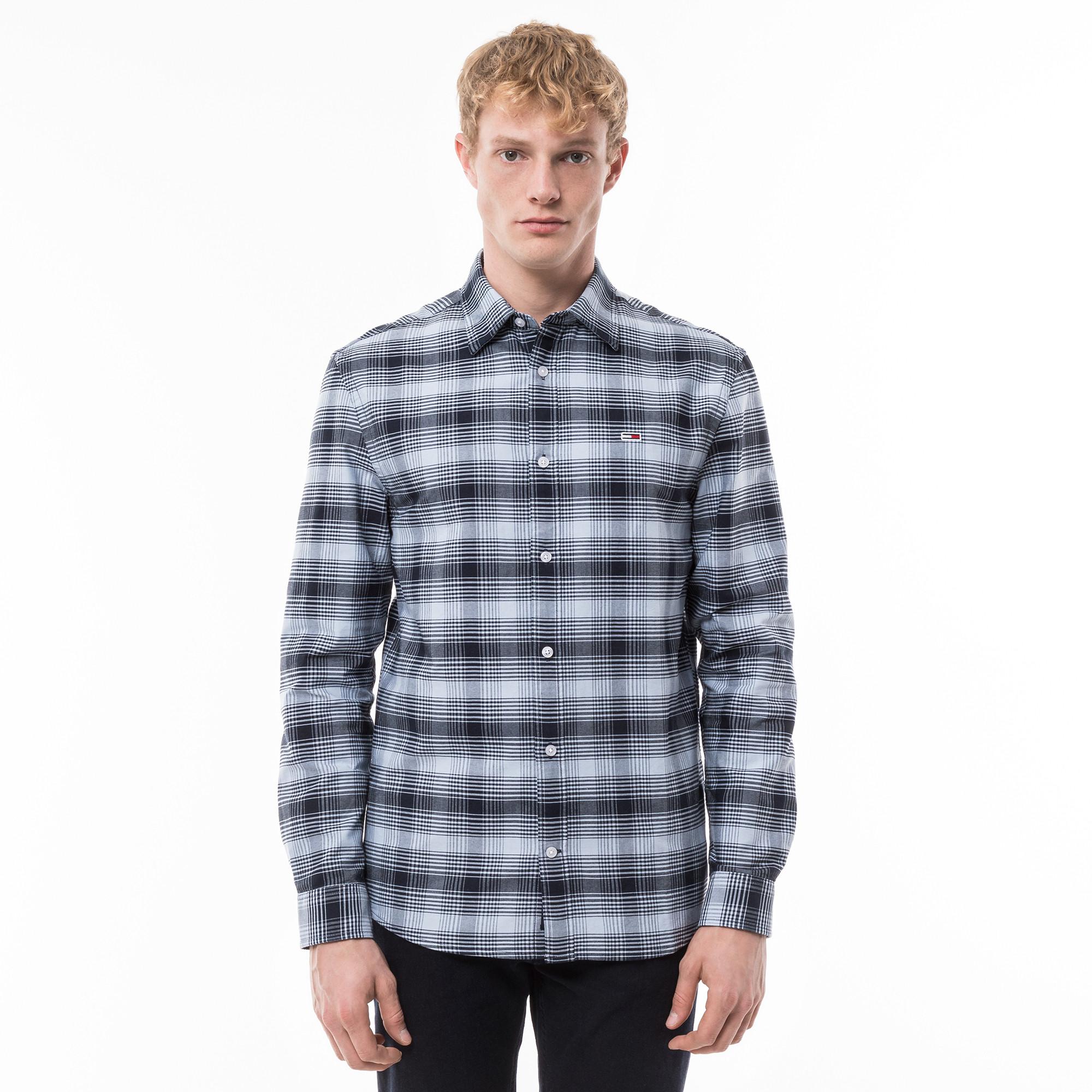 TOMMY JEANS Langarm Kariertes Regular Fit Hemd