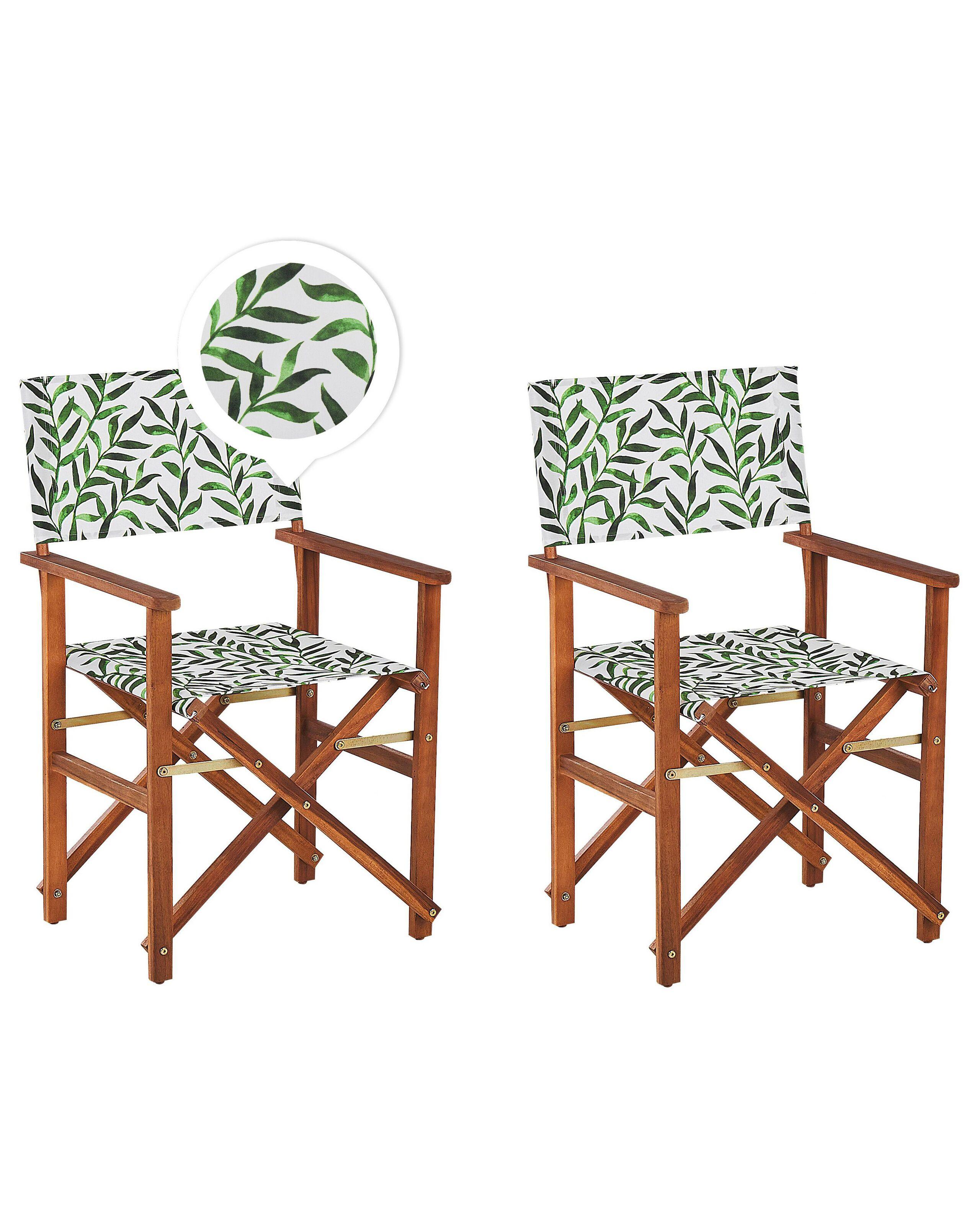 Beliani Gartenstuhl 2er Set aus Polyester Modern CINE