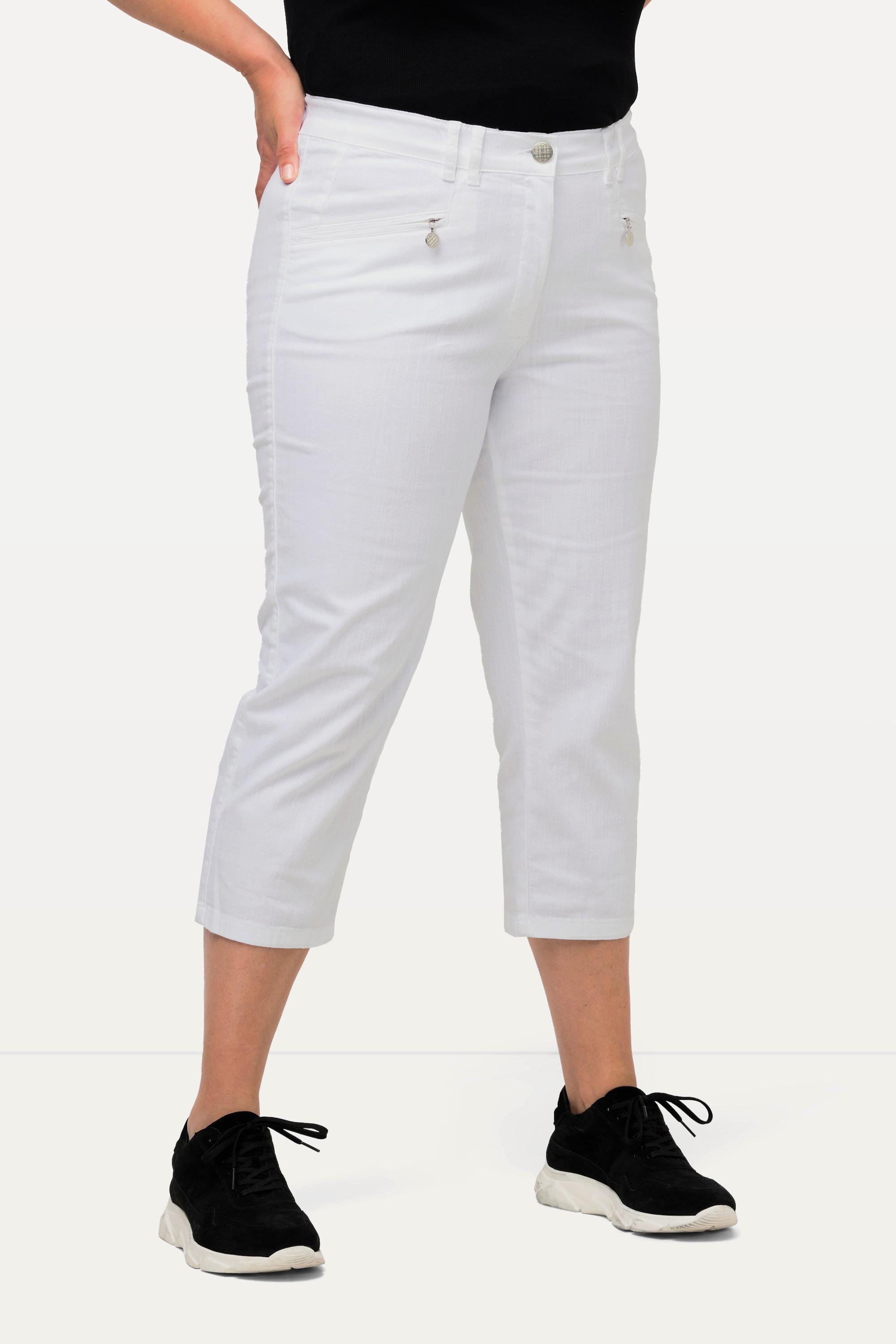 Ulla Popken Hose Mony wadenlang Zipptaschen Stretch