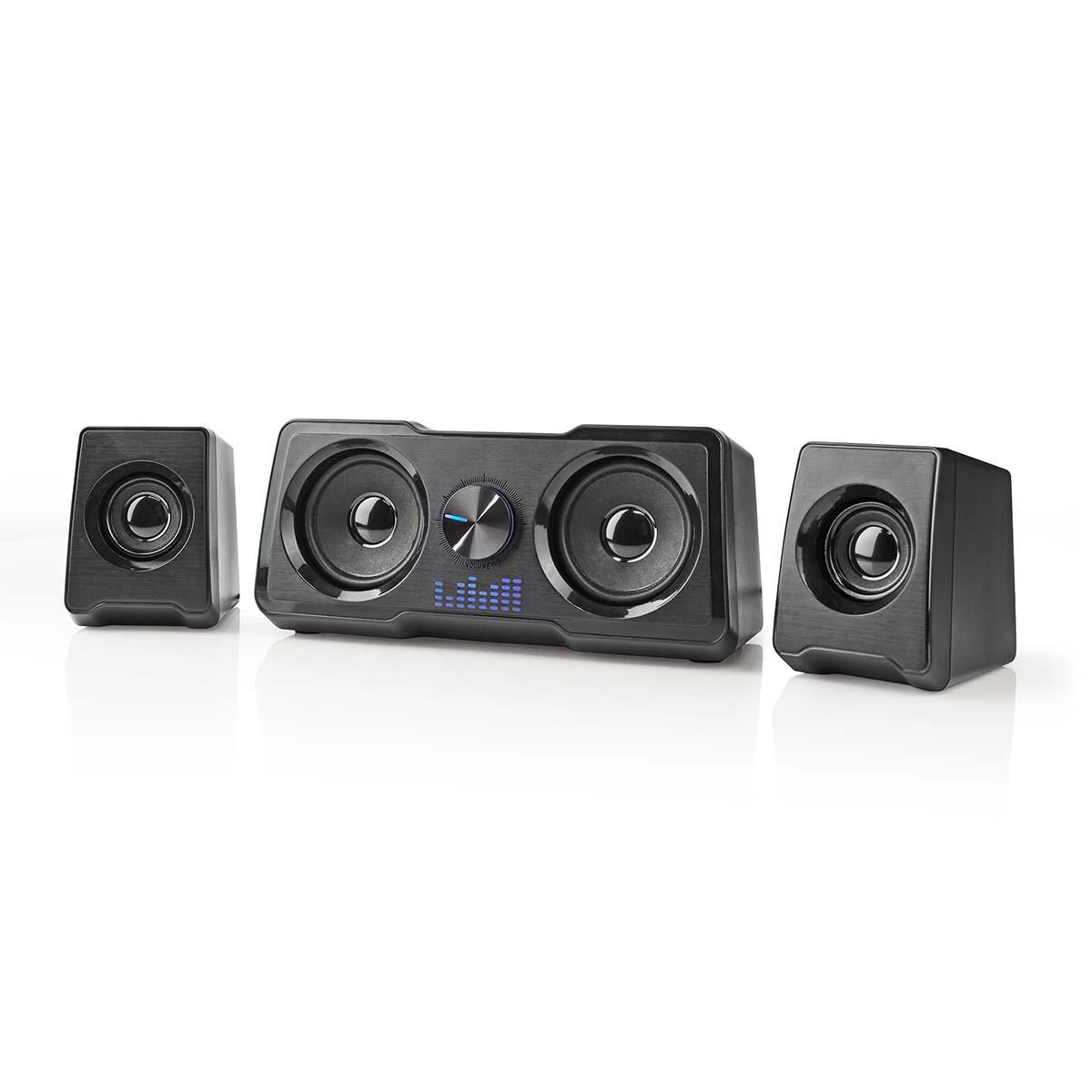 Nedis Gaming-Lautsprecher | Lautsprecherkanäle: 2.2 | USB Power | 3,5 mm Stecker | 48 W | LED | Lautstärkeregler