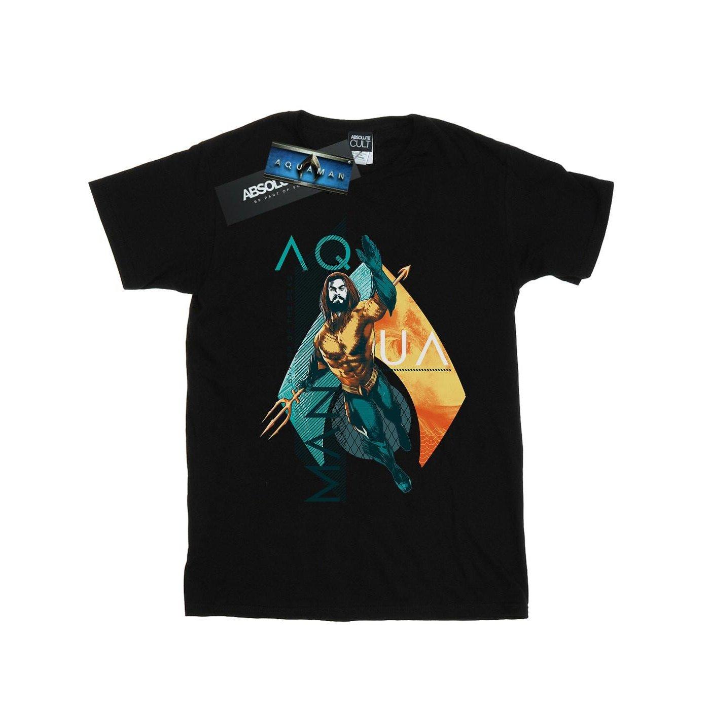 DC COMICS Aquaman Geometric Logo T-Shirt
