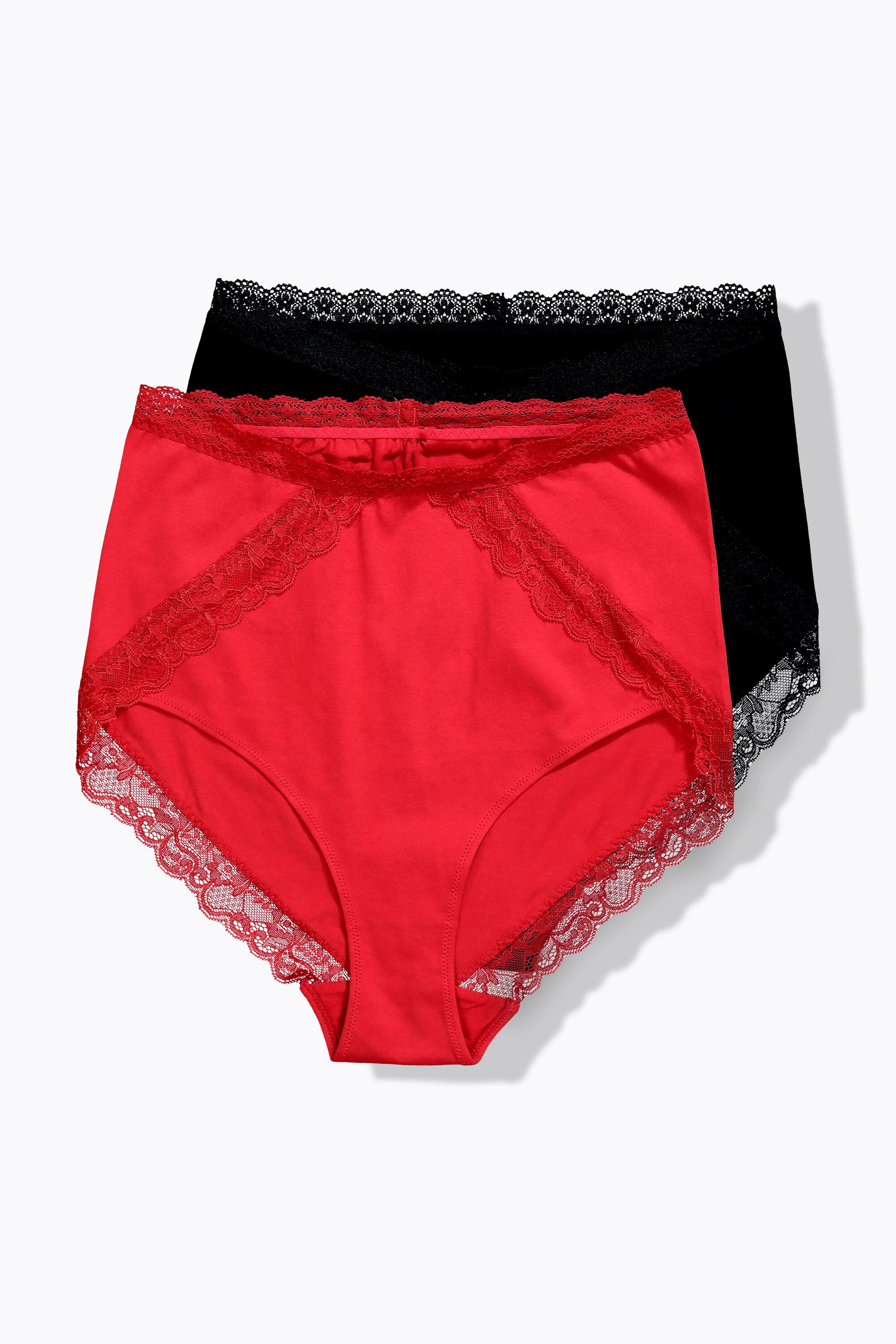 Ulla Popken Maxislips, 2er-Pack, Spitze