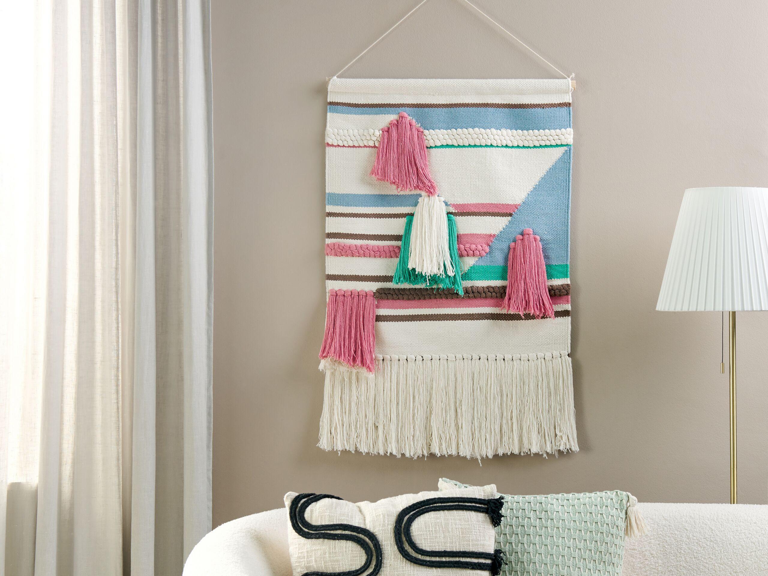 Beliani Wandbehang aus Baumwolle Boho MOOLA