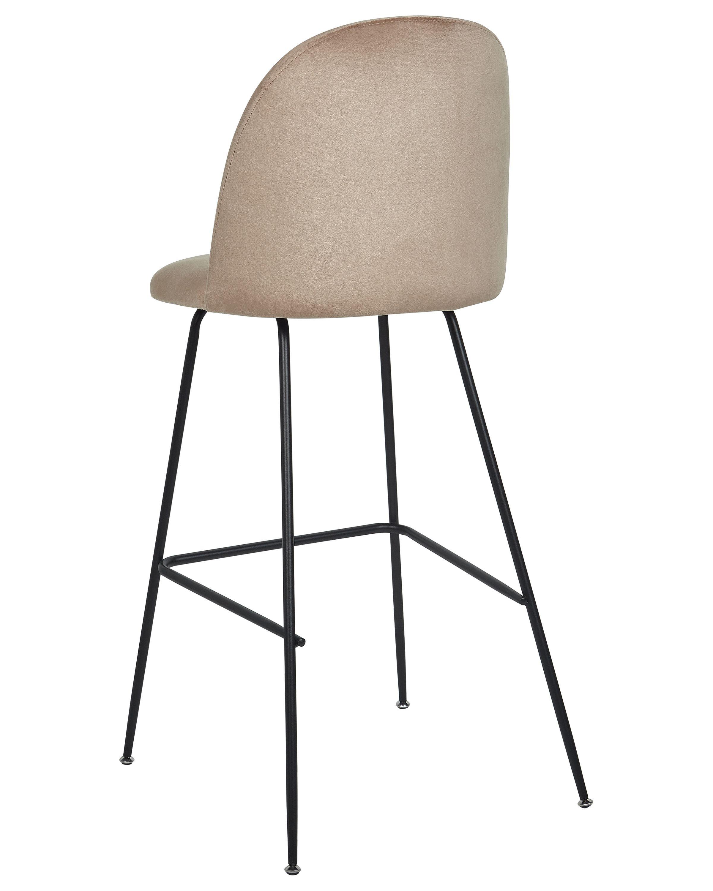 Beliani Set mit 2 Barstühlen aus Samtstoff Modern ARCOLA