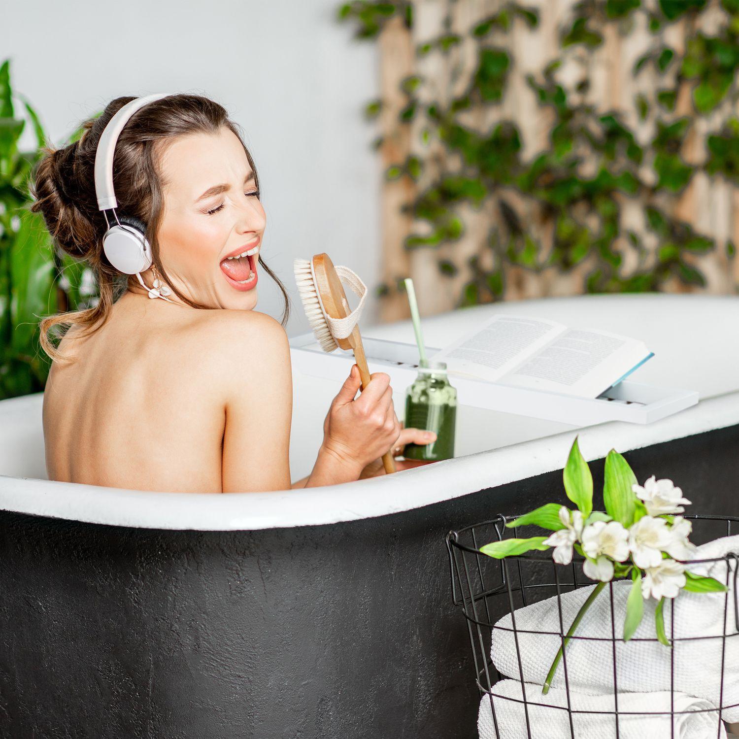 B2X Badewannenregal Bambus lackiert