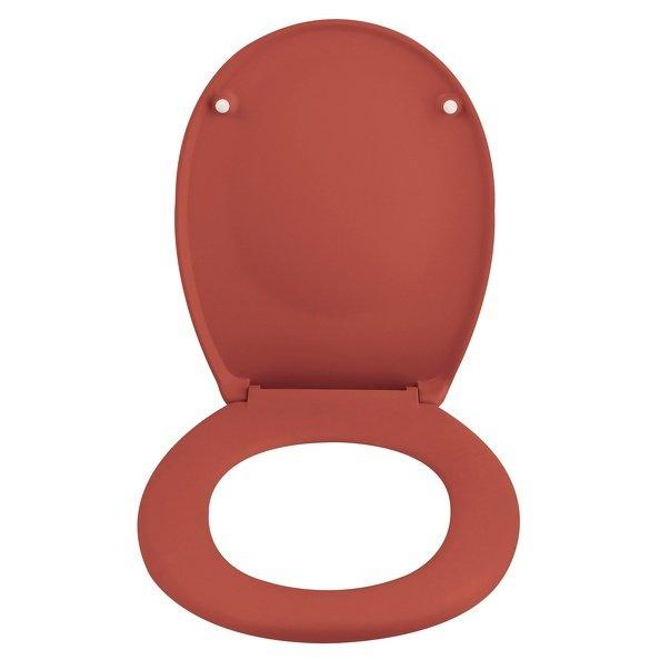spirella Toilettensitz Duroplast NEELA Terrakotta-Matte - Verchromte ABS-Scharniere