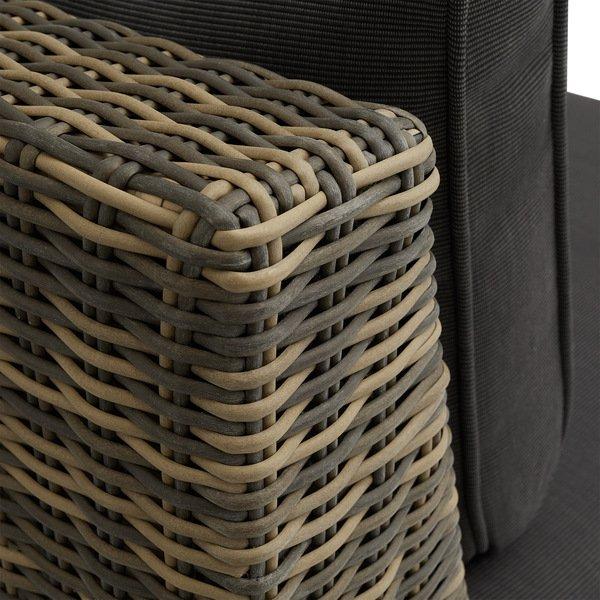 Tectake Modulares Rattanset Villanova Aluminium Set 5 2-Sitzer