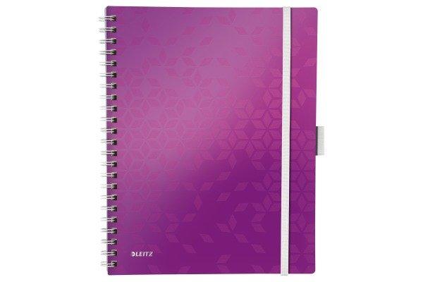 Leitz LEITZ Spiralbuch WOW A4 46440062 violett