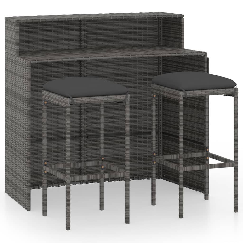 VidaXL Garten-bar set poly-rattan