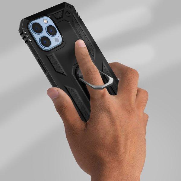 Avizar Ring-Hülle iPhone 13 Pro Max Schwarz