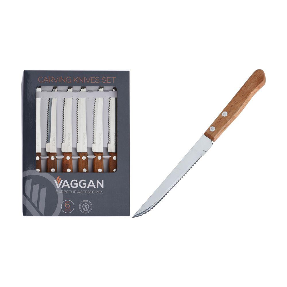 FS-STAR Steakmesser 6Stk. mit Holzgriff