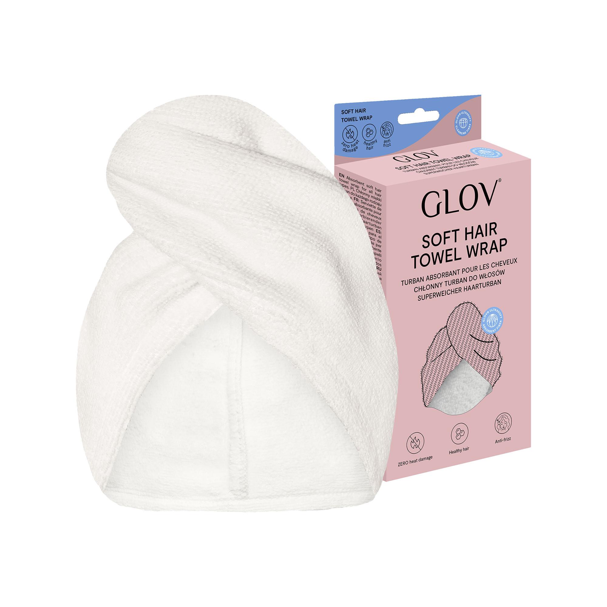 GLOV Glv Soft Hair Towel Wrap Ivory Absorbierender extraweicher Haarturban für alle Haartypen