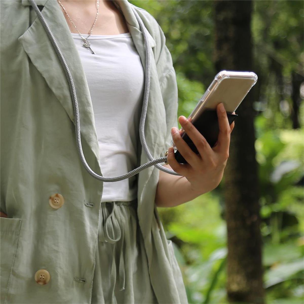 Cadorabo Handy Kette für Huawei P9 LITE 2016 G9 LITE Silikon mit Gold Ringen