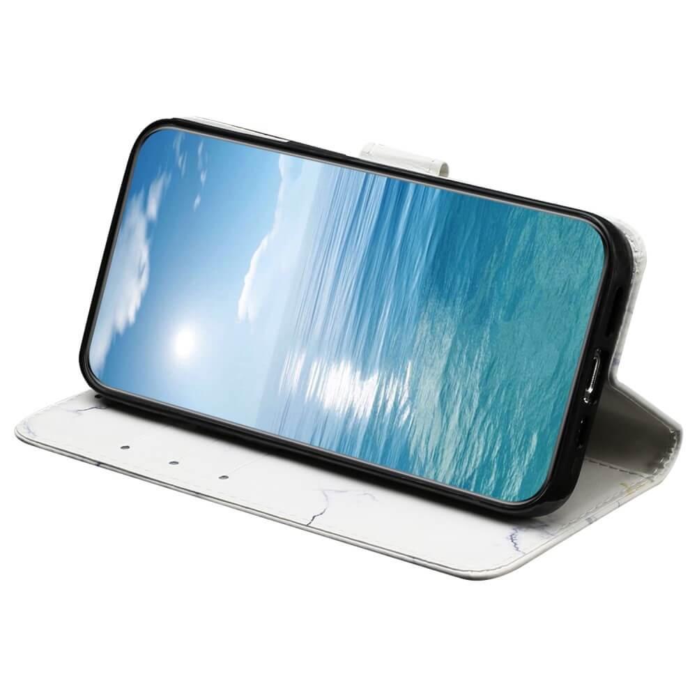 Cover-Discount Galaxy S24 Ultra - Leder Etui Hülle Marble