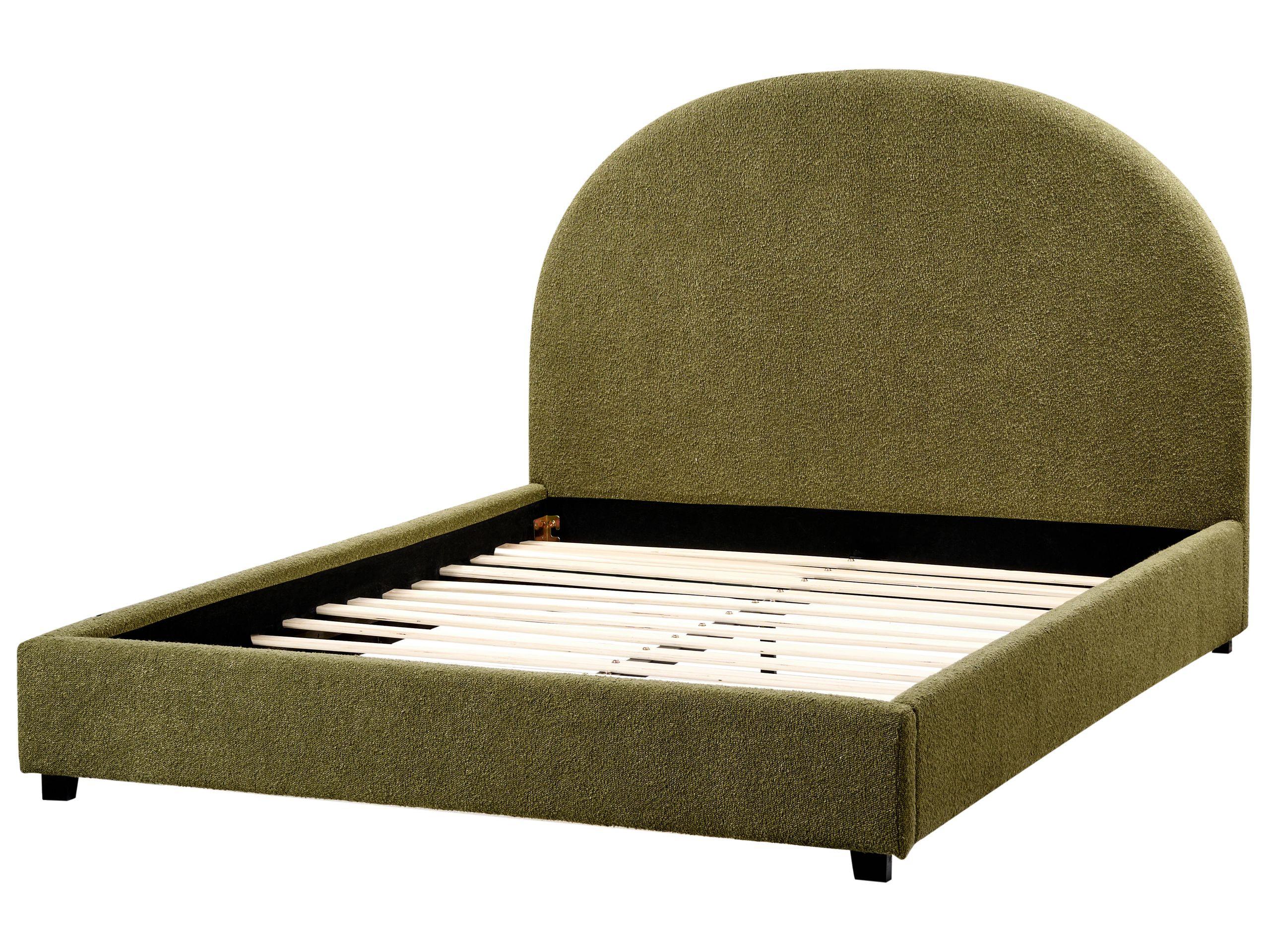 Beliani Bett mit Lattenrost aus Bouclé Retro VAUCLUSE