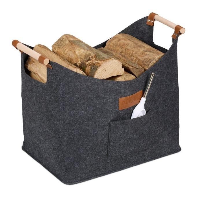 Northix Holzkorb aus Filz