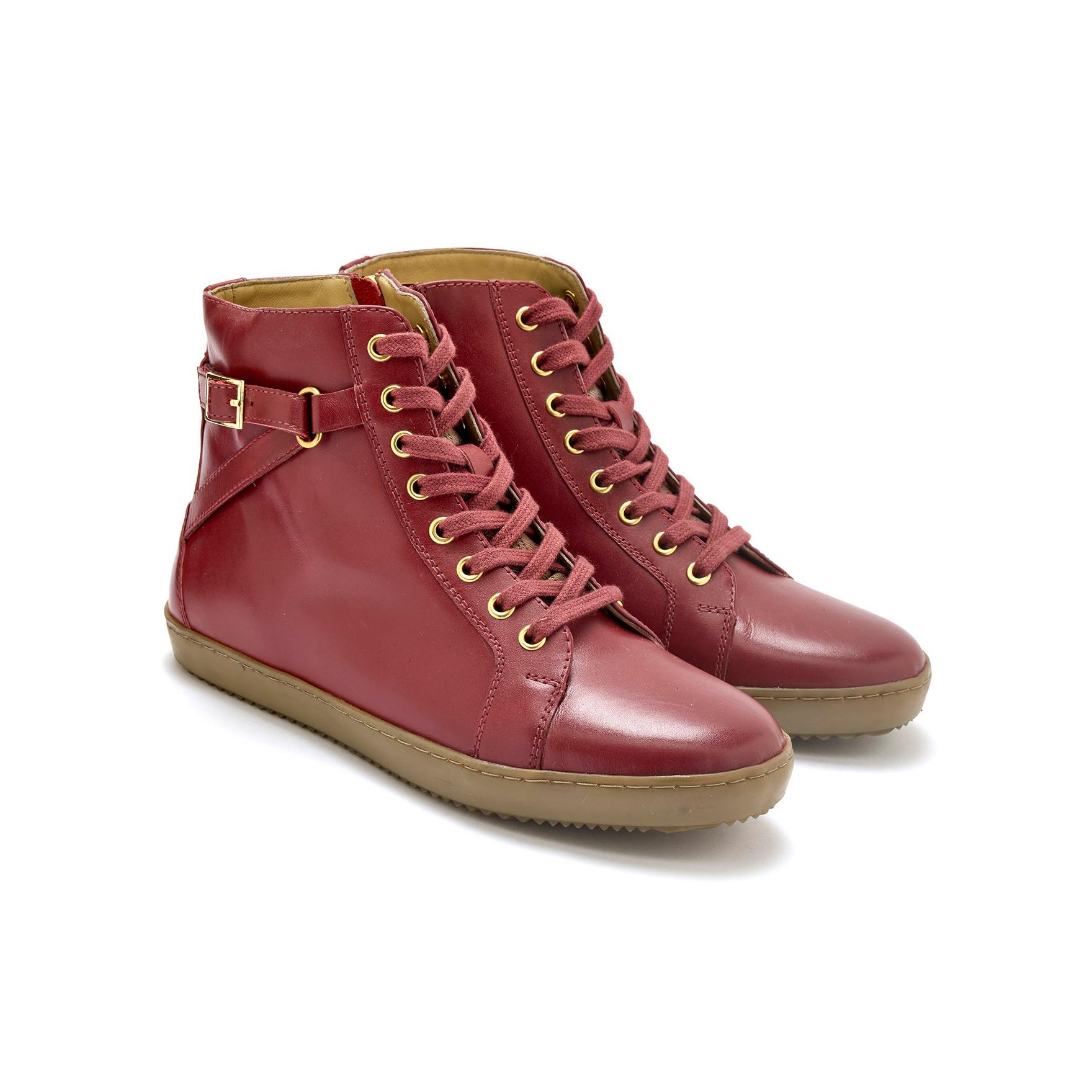 Pédiconfort damen high-top sneakers mit reißverschluss und schnürsenkeln