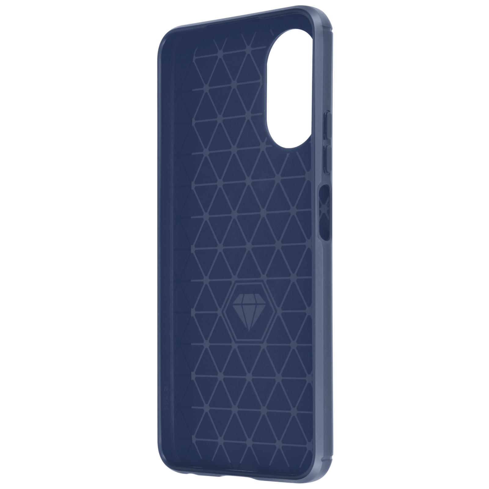 Avizar Carbon Hülle Oppo A38 Blau