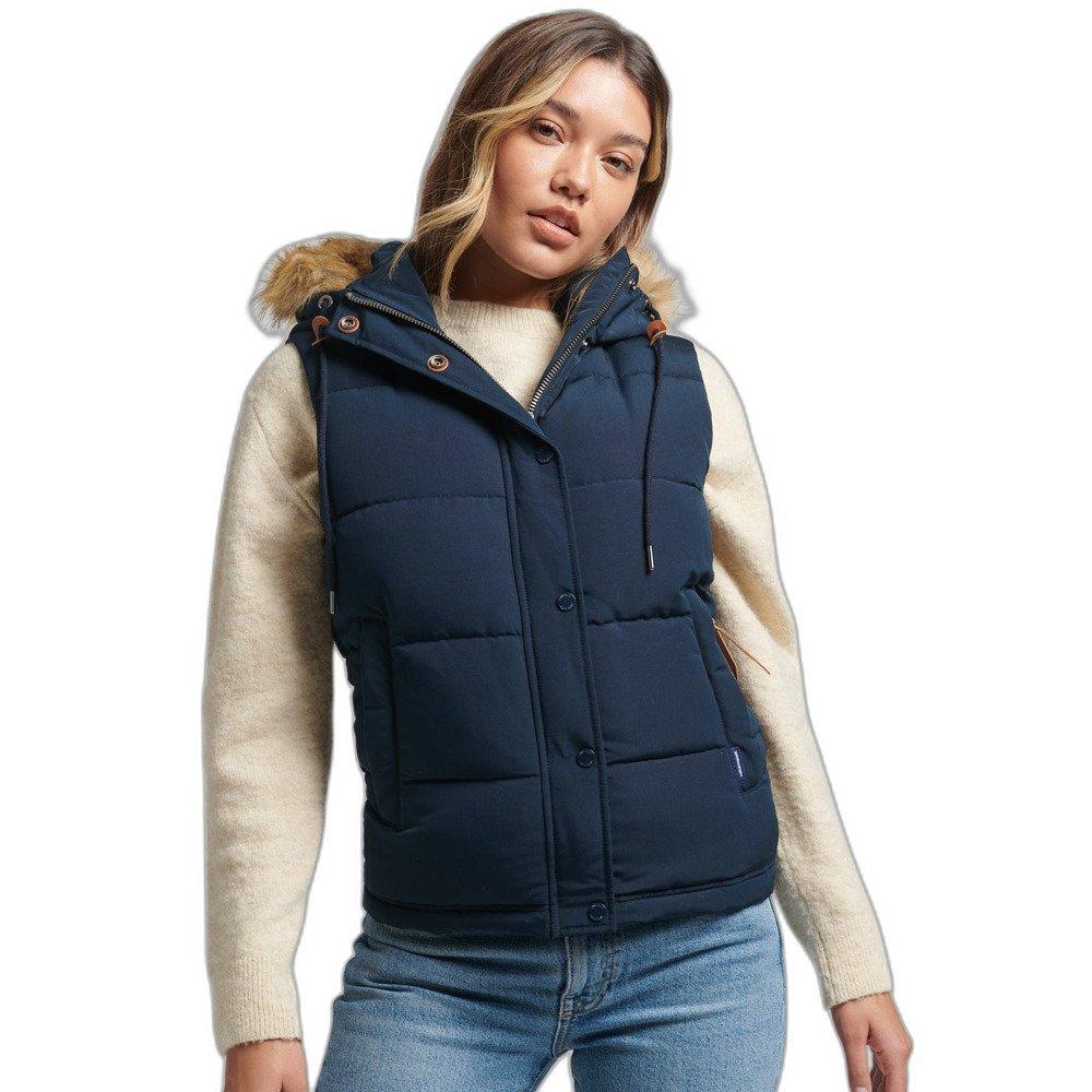 Superdry ärmelloe daunenjacke uperdry everet
