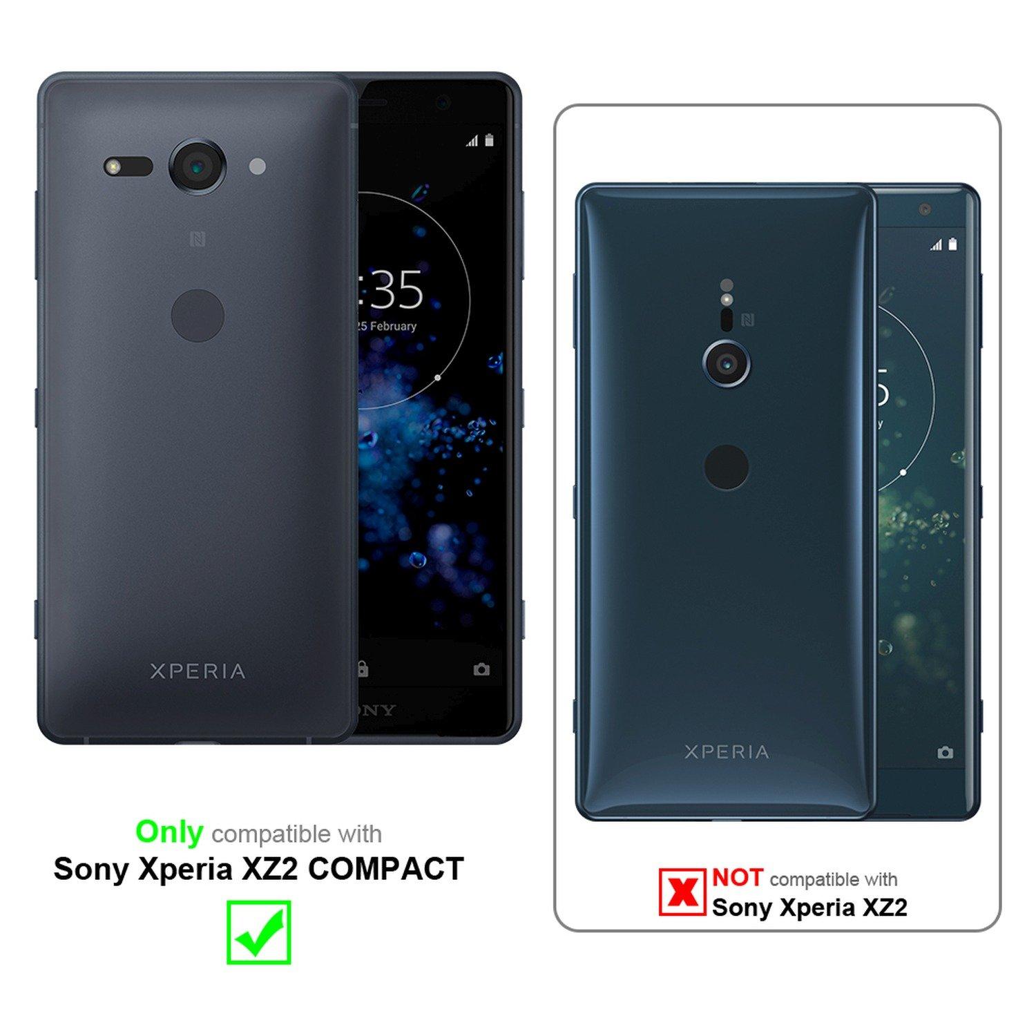 Cadorabo Hülle für Sony Xperia XZ2 COMPACT aus strukturiertem Kunstleder