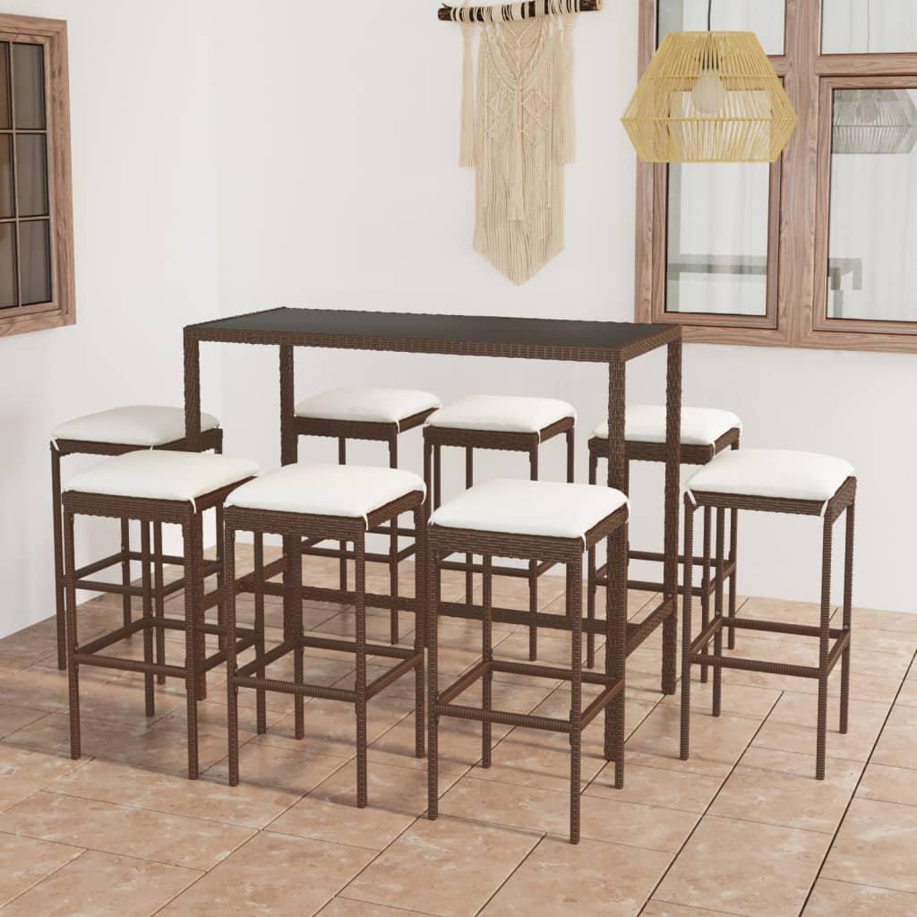 VidaXL Bar-set poly-rattan