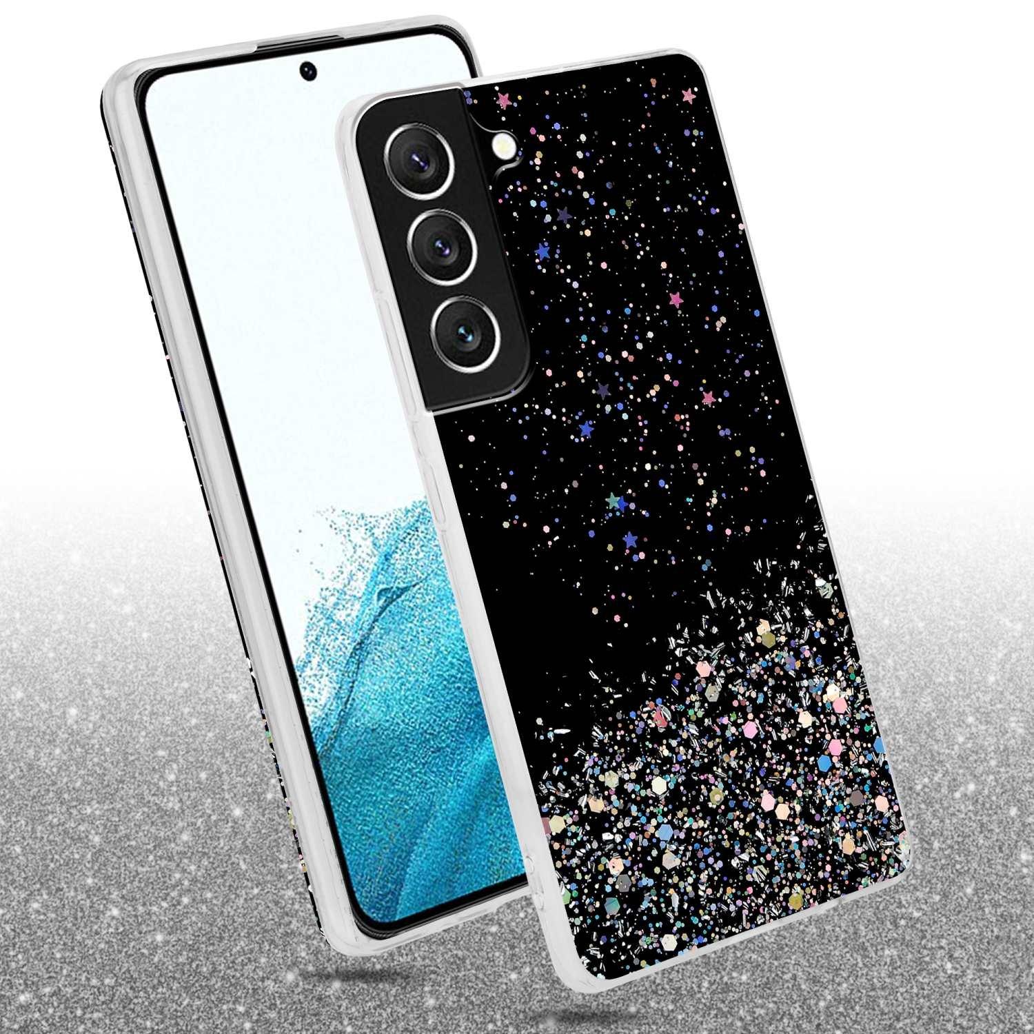 Cadorabo Hülle für Samsung Galaxy S22 TPU Silikon mit funkelnden Glitter