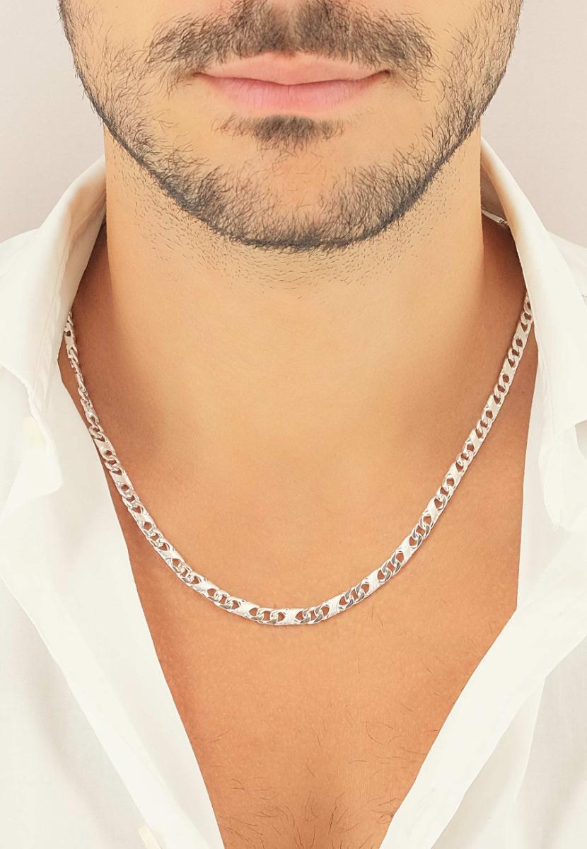 MUAU Schmuck Collier 8er-Kette Silber 925, 4.9mm, 60cm