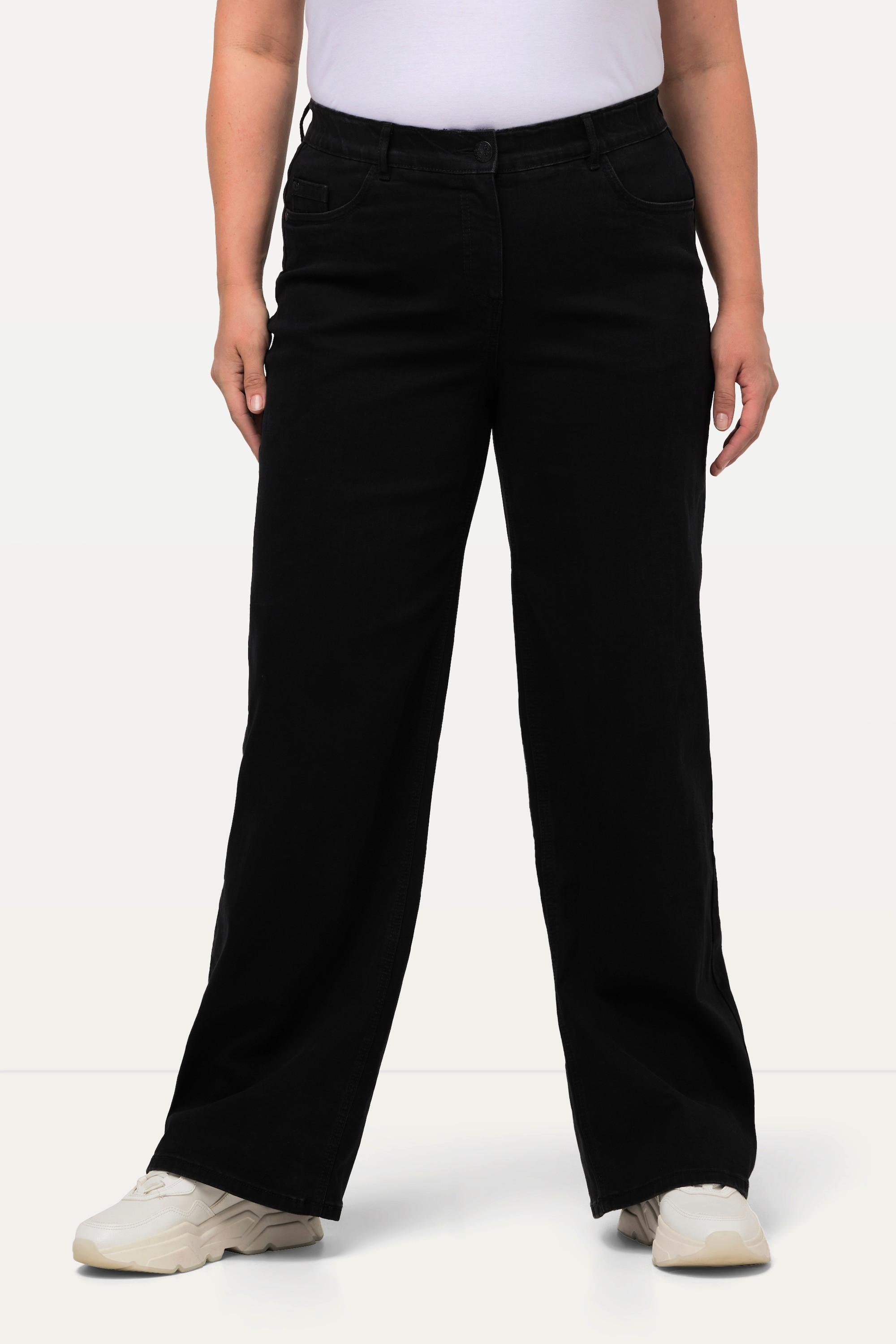 Ulla Popken Mary Weites Bein 5-Pocket Jeans mit Komfortbund