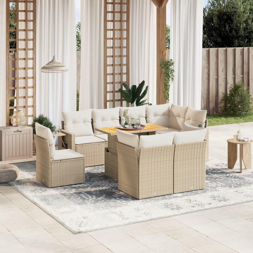 VidaXL Garten sofagarnitur poly-rattan
