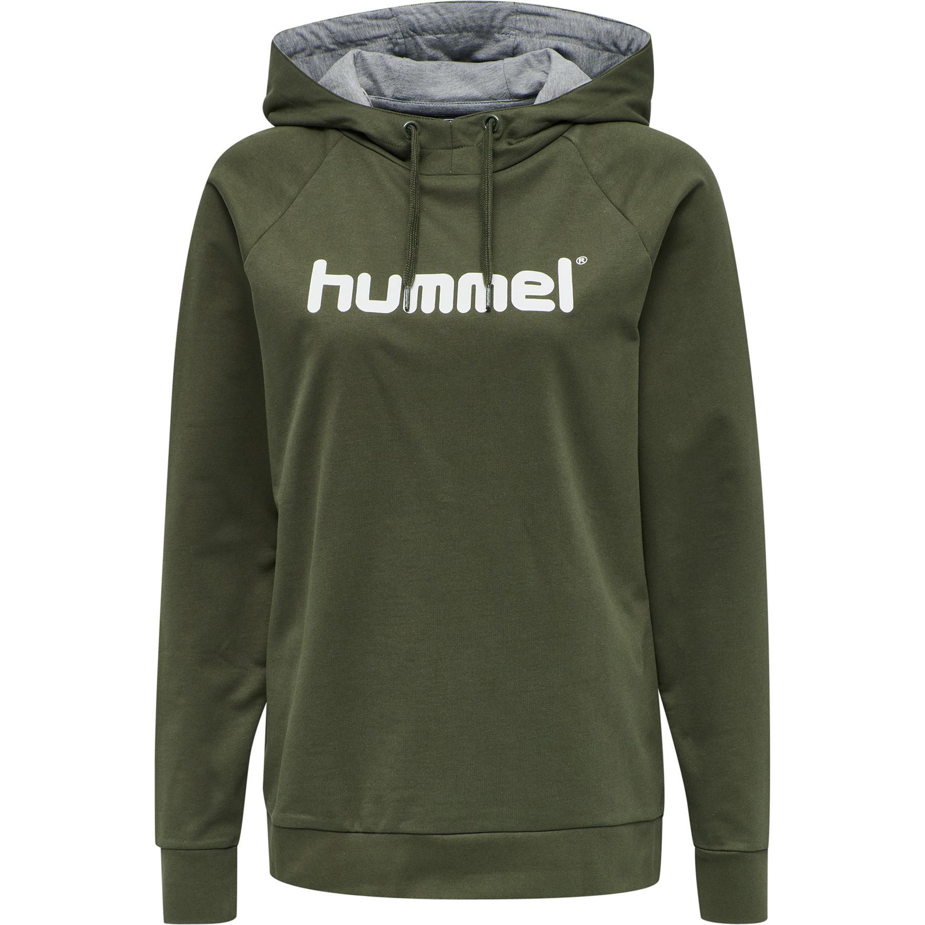 Hummel damen-kapuzenpulli go logo