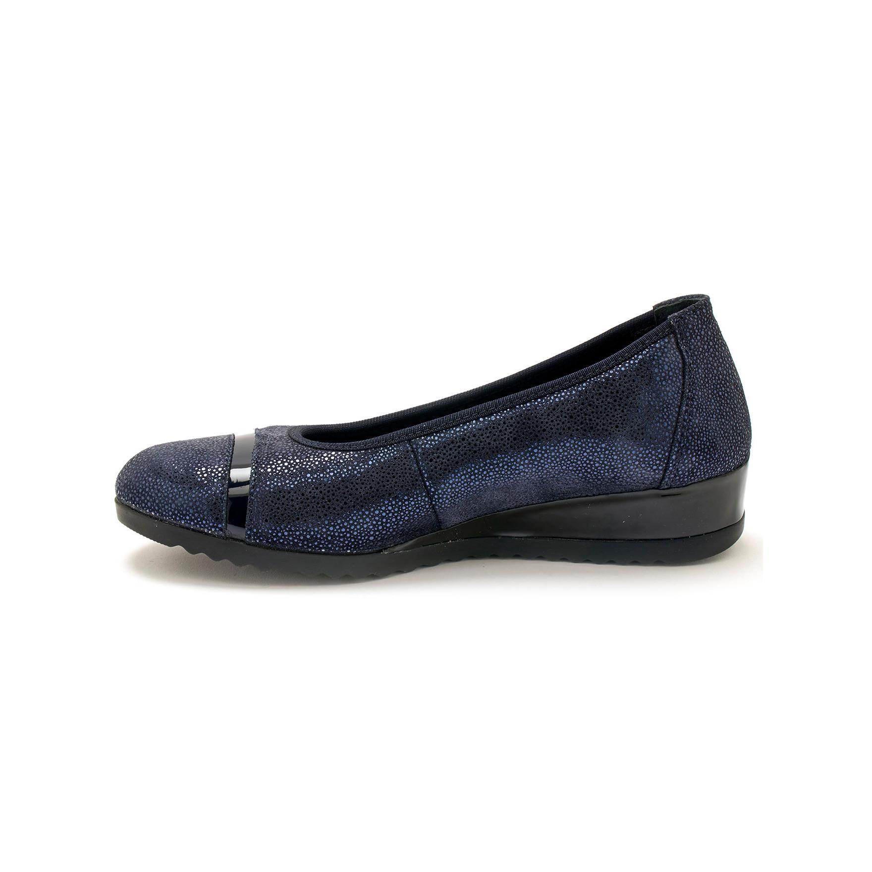 Pédiconfort damen-ballerinas aus leder mit luftsohle