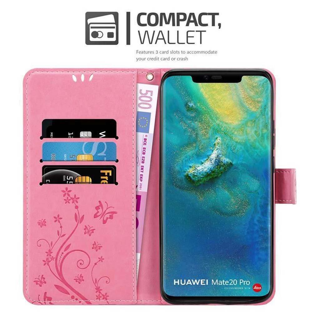 Cadorabo Hülle für Huawei MATE 20 PRO Blumen Design Magnetverschluss