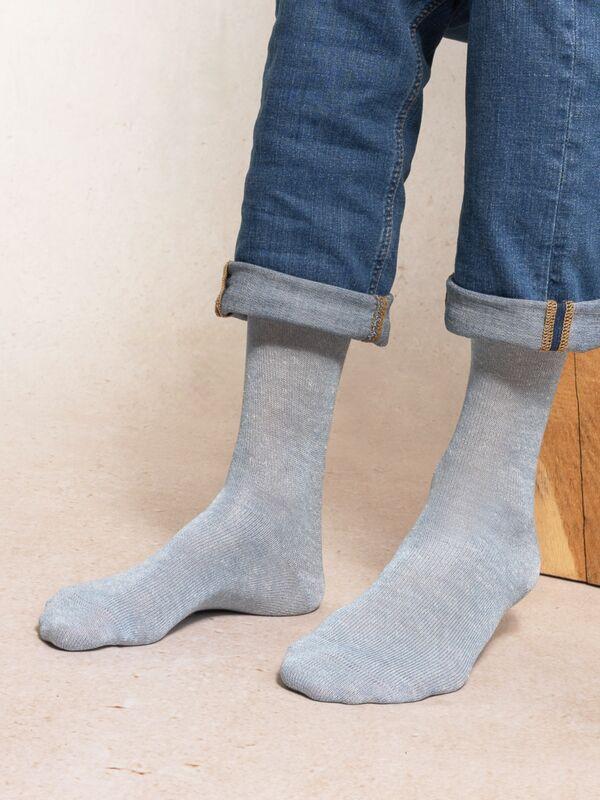 BLEU FORET Leinen/Baumwolle Socken