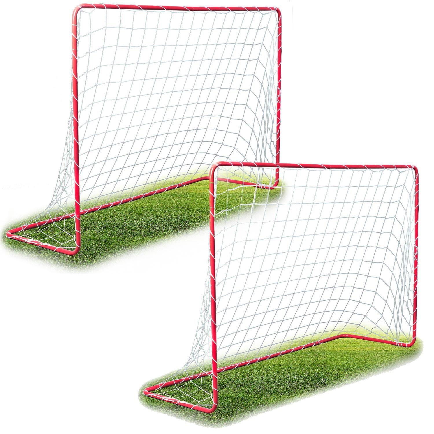 B2X Großes Fußballtor-2er-Set Neo-Sport 183 x 122 x 61 cm