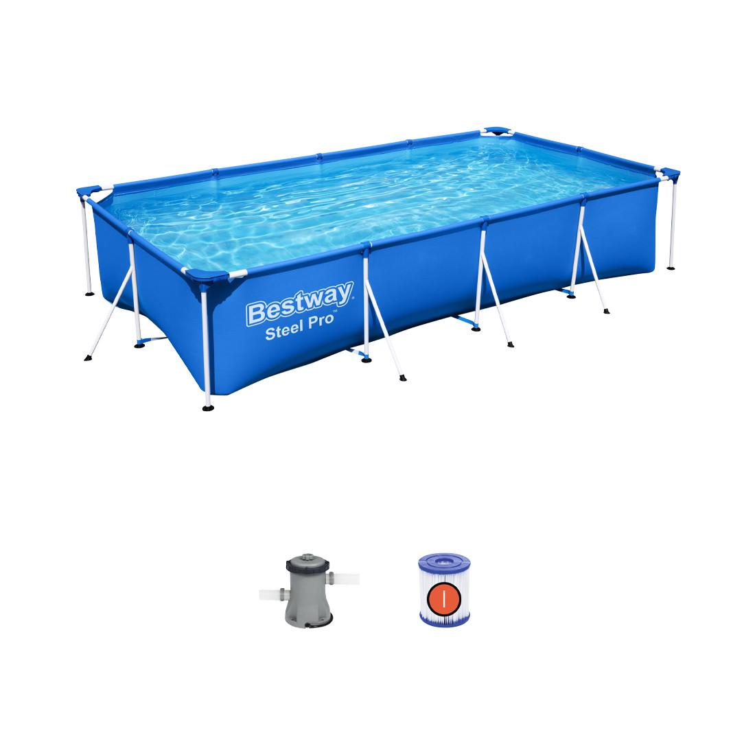 Bestway Steel Pro Frame Pool Set 400x211x81cm ink. Filterpumpe