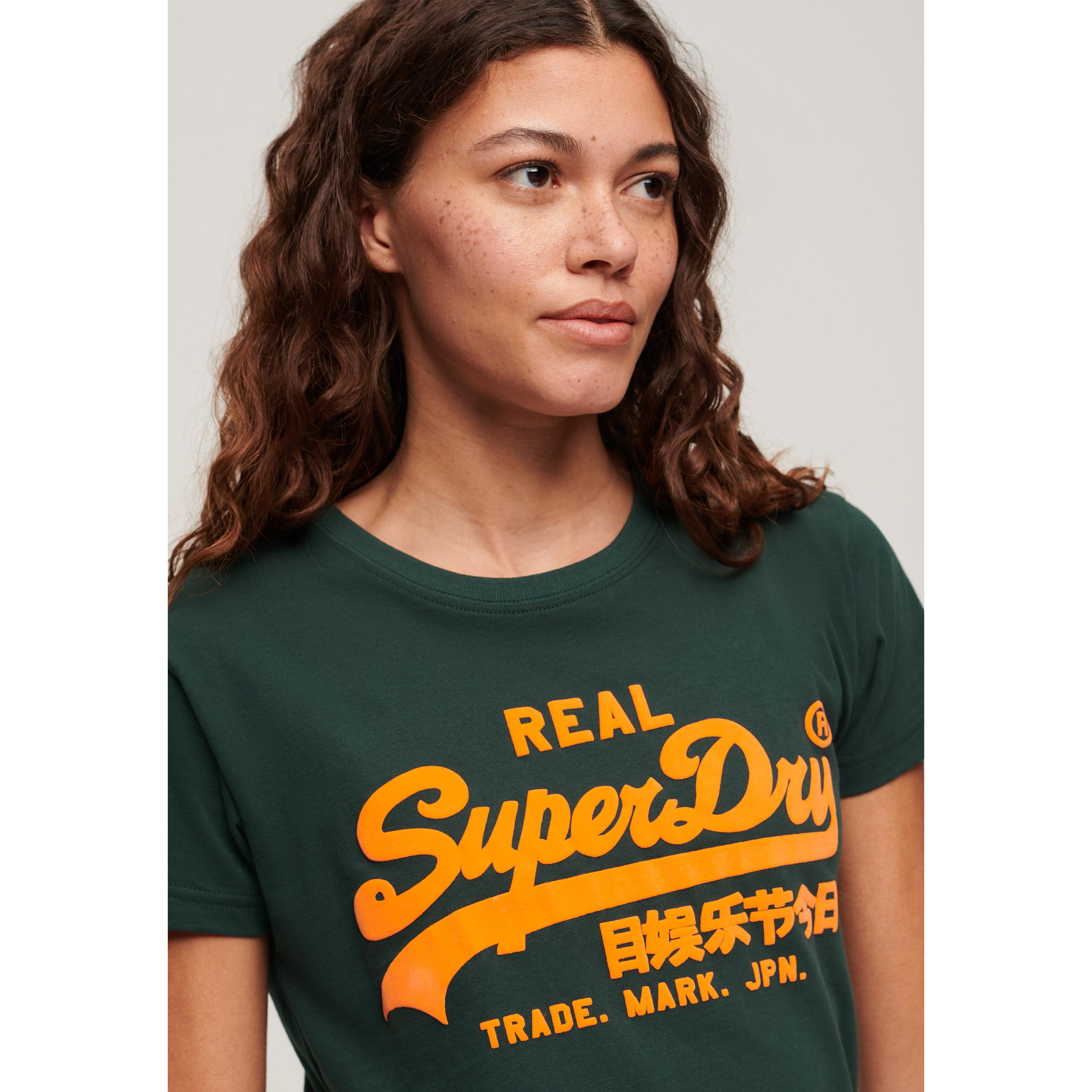 Superdry Eng anliegendes T-Shirt mit Neonmotiv