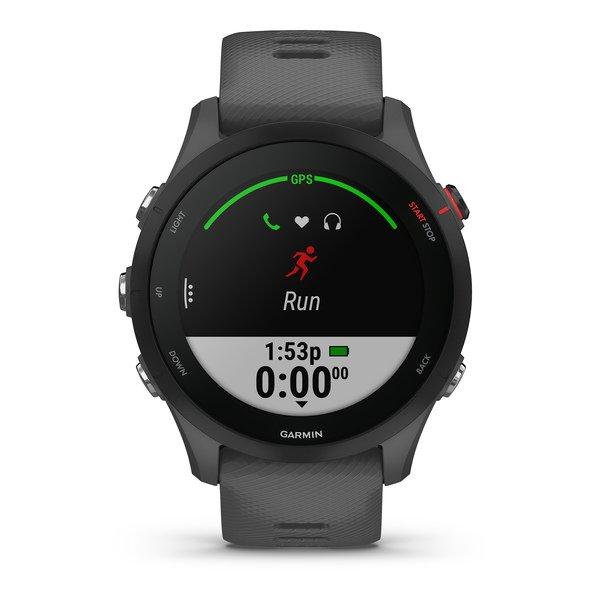 GARMIN Forerunner 255, Schiefergrau/schwarz Smartwatch Display