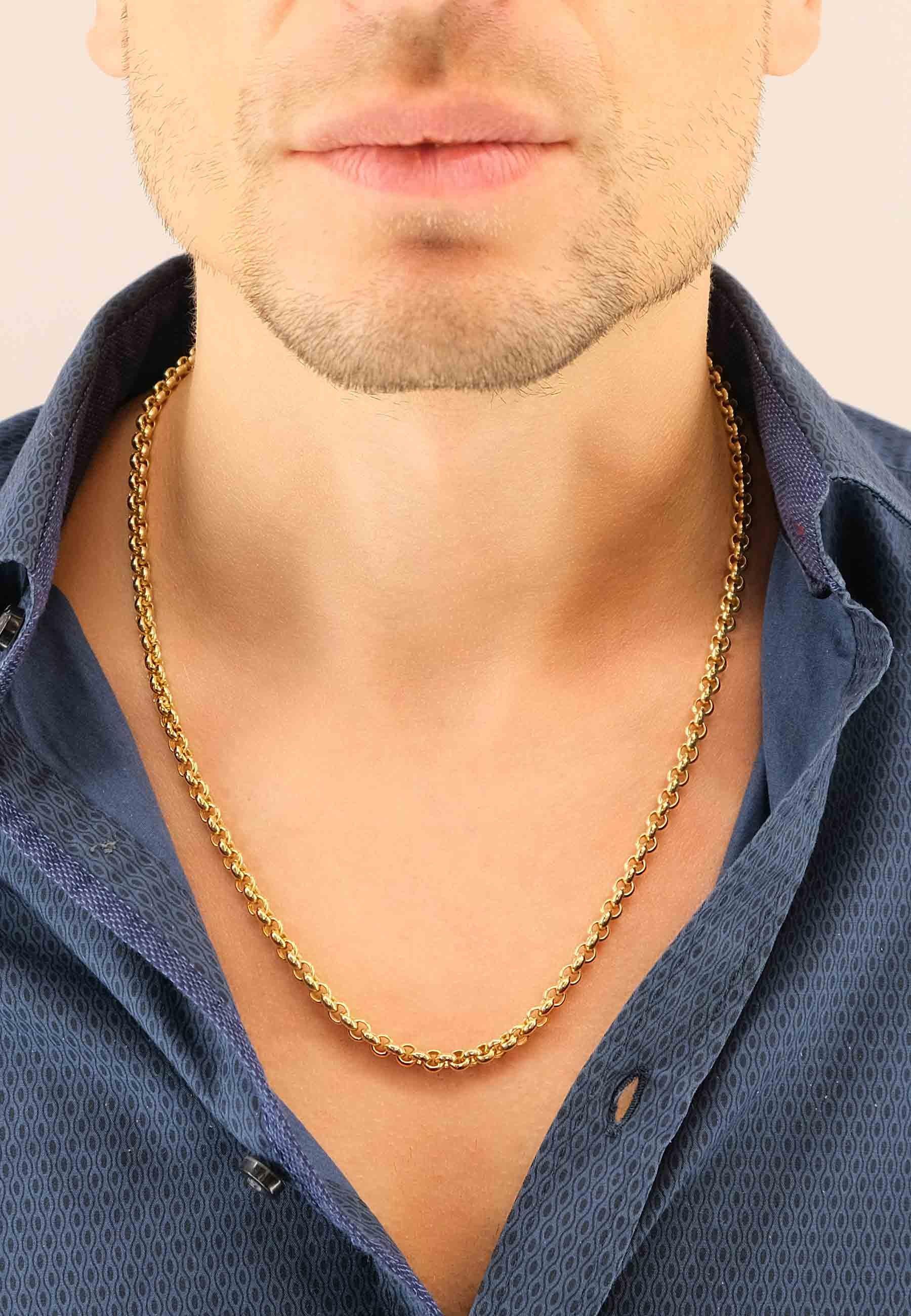 MUAU Schmuck Collier Erbs Gelbgold 750, 5mm, 45cm