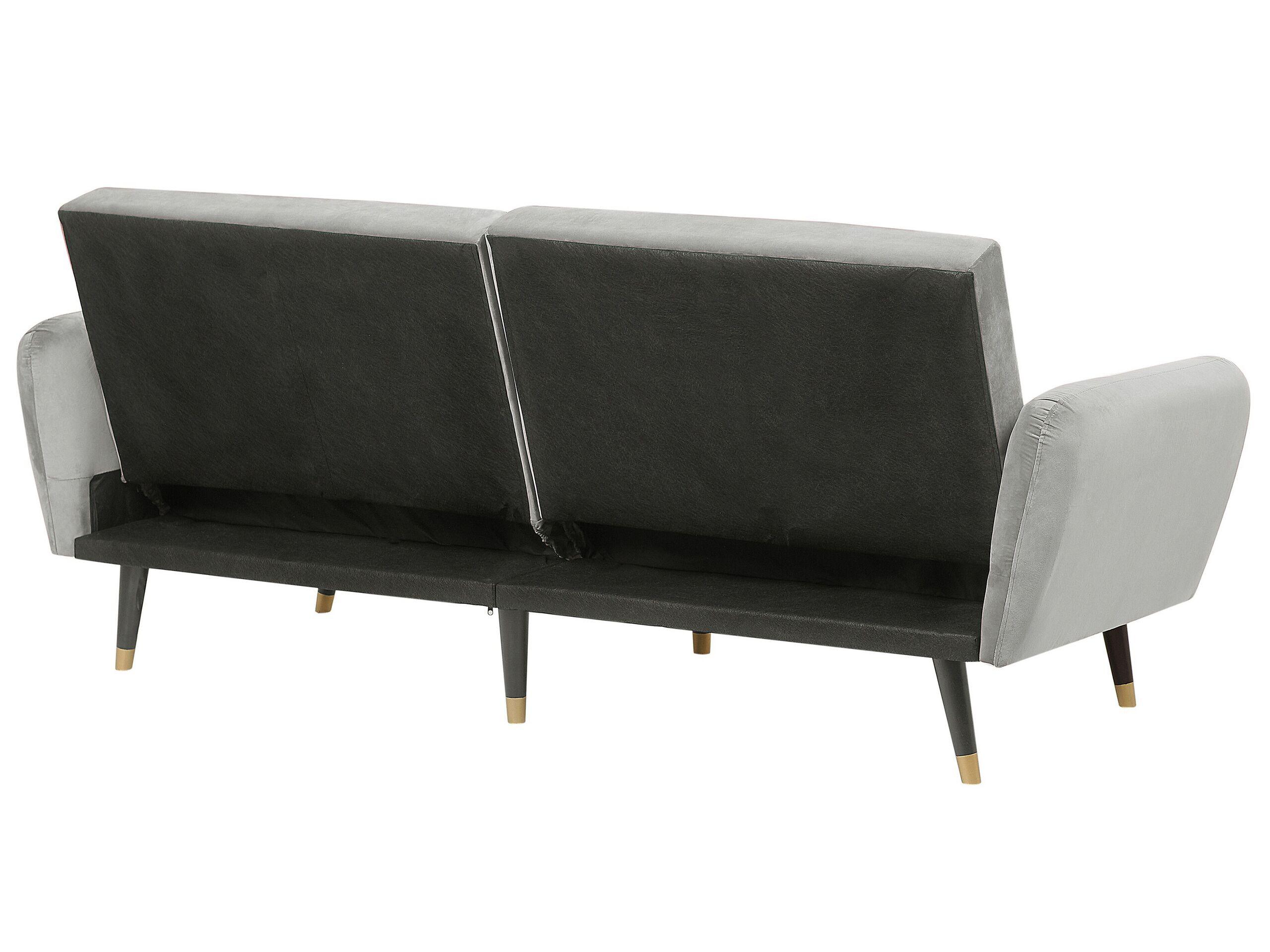 Beliani Schlafsofa aus Samtstoff Glamourös VIMMERBY