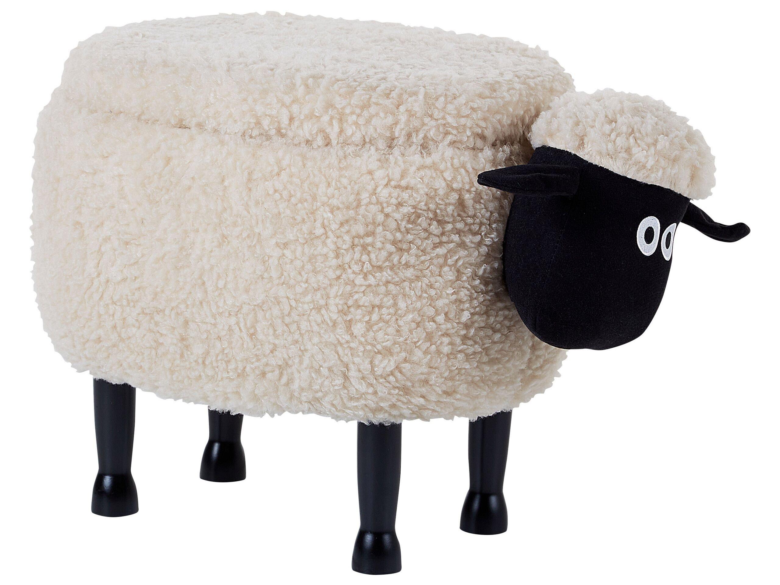 Beliani Tierhocker mit Stauraum aus Polyester Modern SHEEP