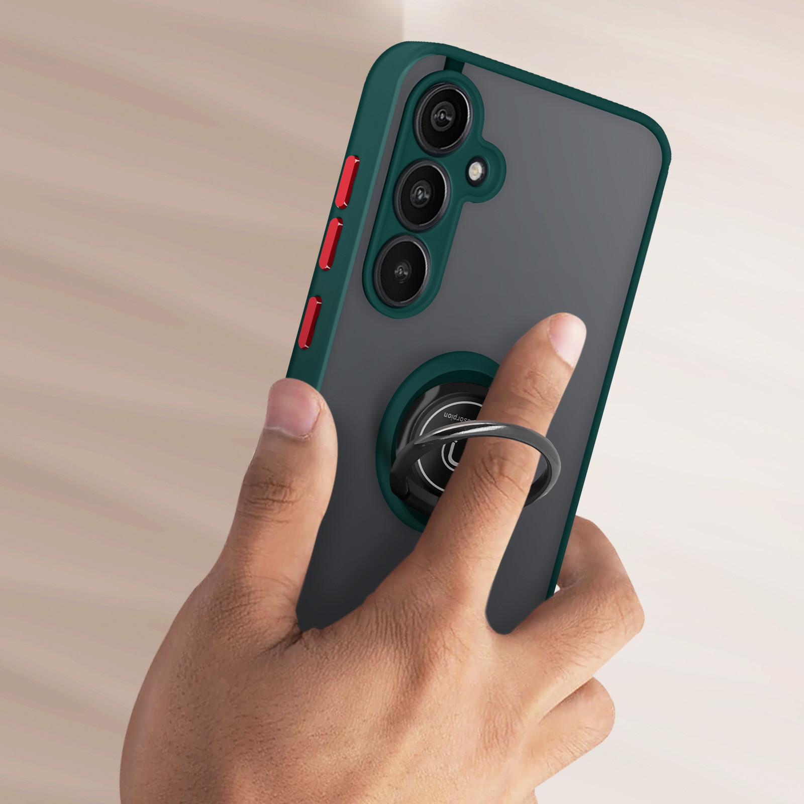 Avizar Ring-Hülle Samsung A35 Dunkelgrün