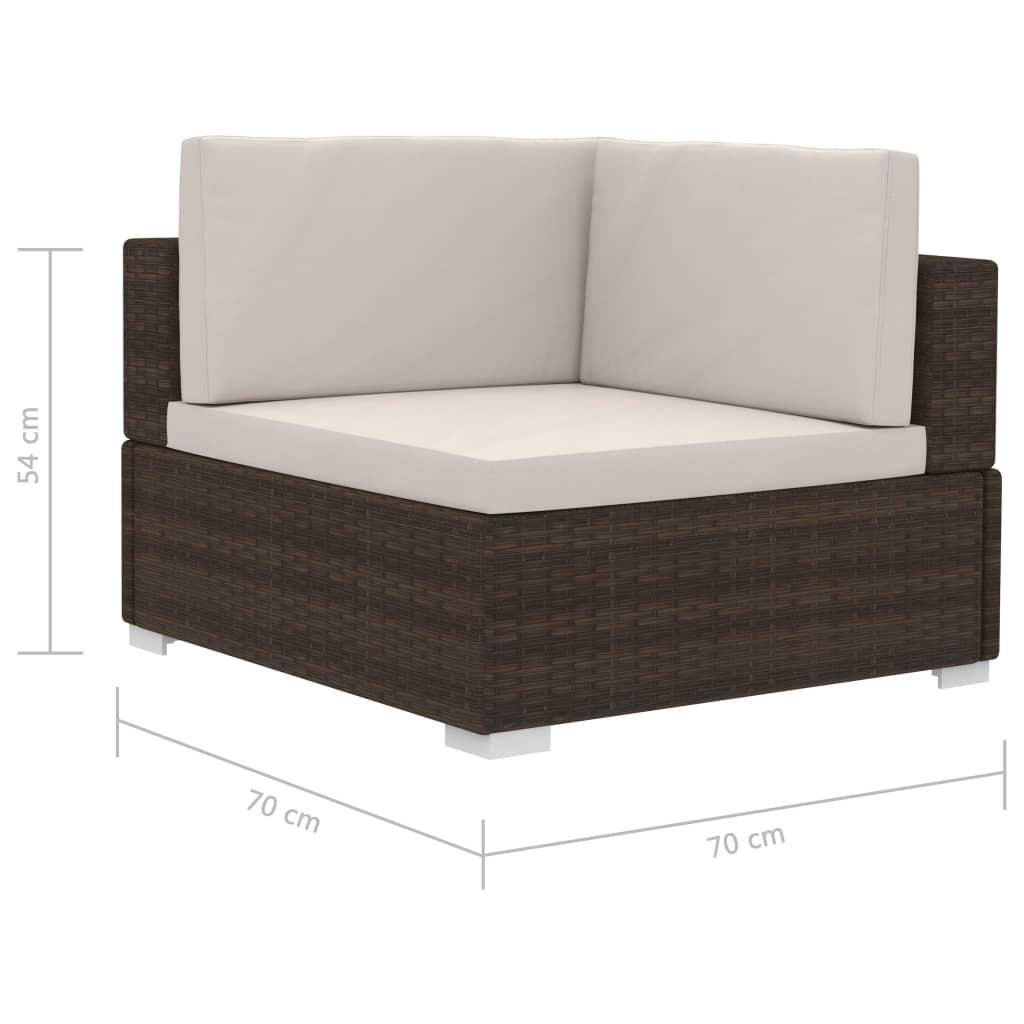 VidaXL Garten-sofagarnitur poly-rattan