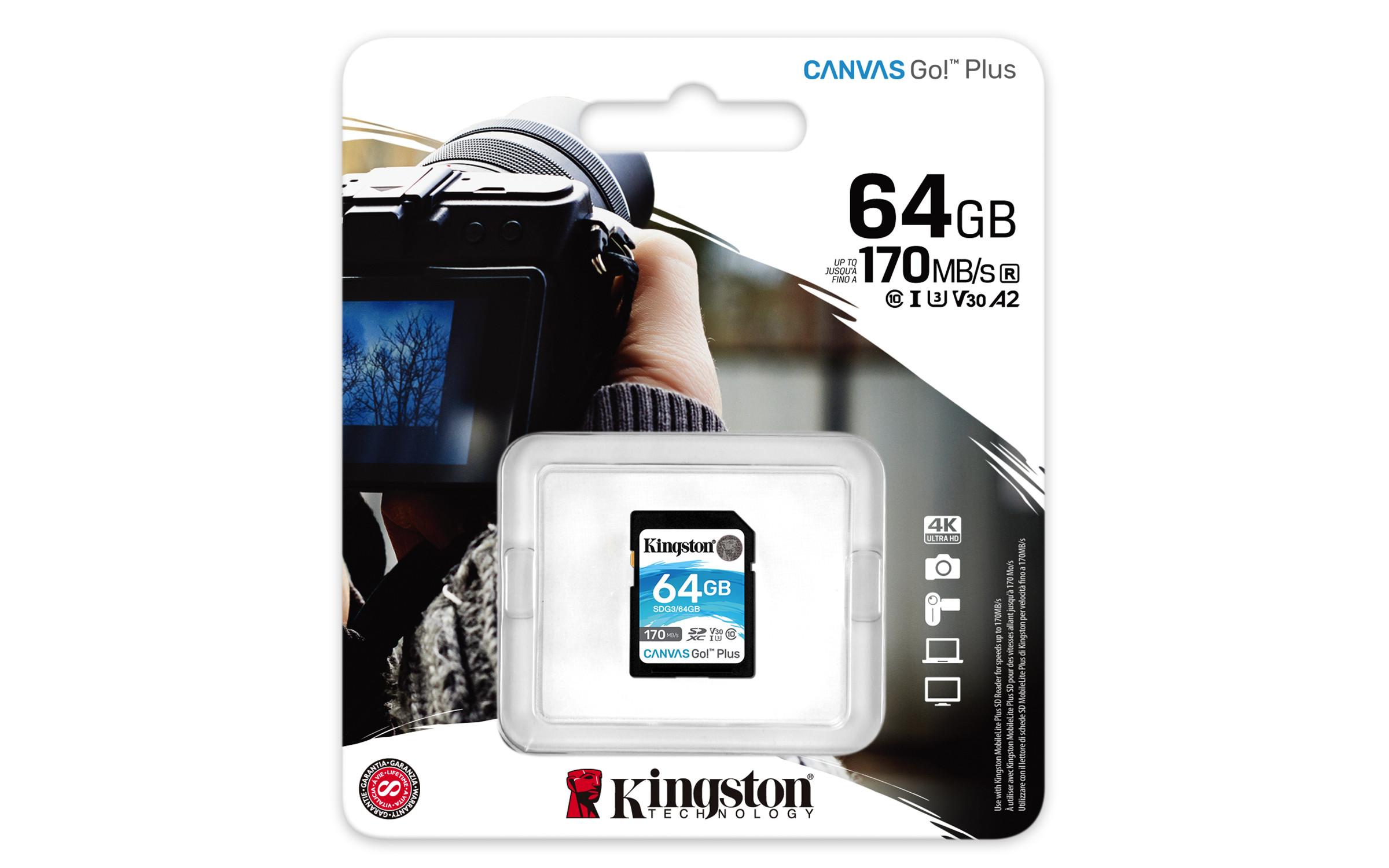 Kingston Canvas Go! Plus (SDXC, 64GB, U3, UHS-I)